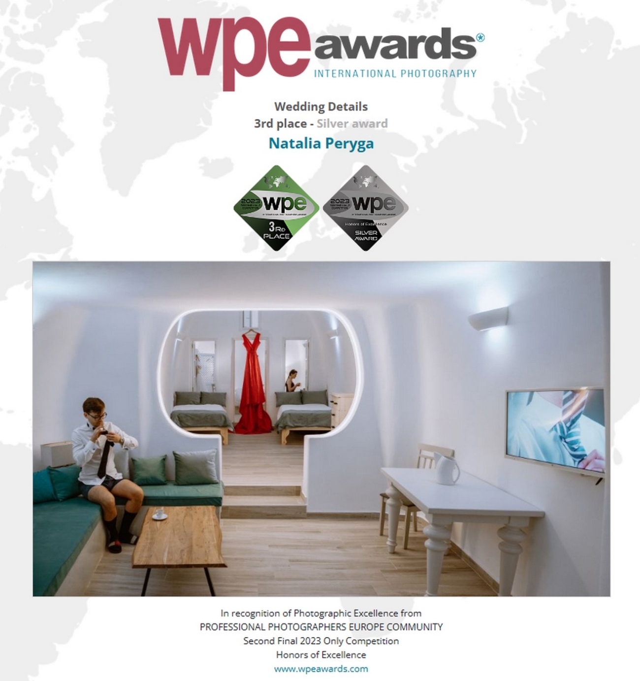 Natalia Peryga Award winner 3th place details