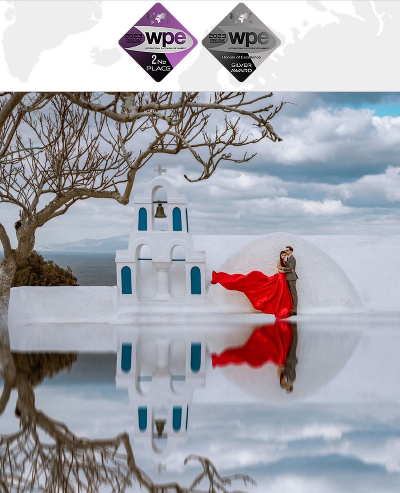 Wpe Winner Natalia peryga 2th place wedding Santorini