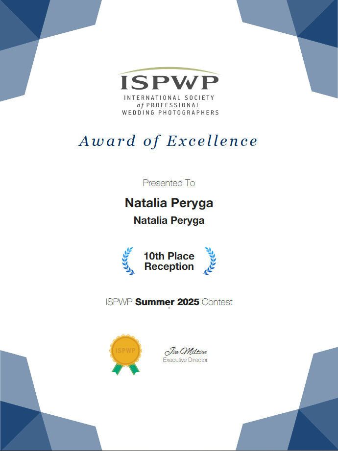 ISPWP Award winner 10 miejsce Summer 2025 Certyfikat