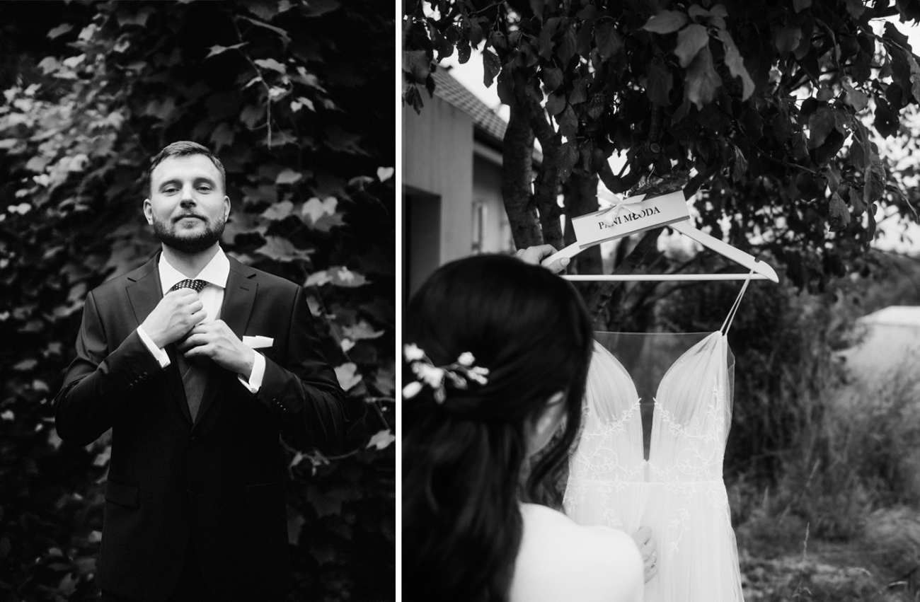 pan młody panna młoda przygotowania ślub Celinka fotografia ślubna