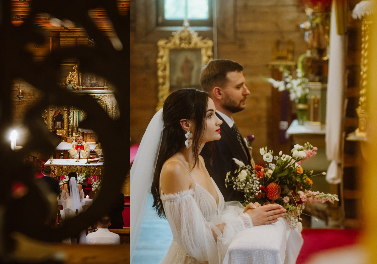para młoda ceremonia ślub w Celince